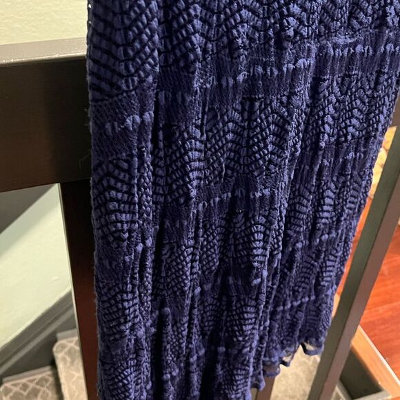 EUC Dressbarn  Navy Blue Midi Lace DressLength 41” #142 - Picture 5 of 8